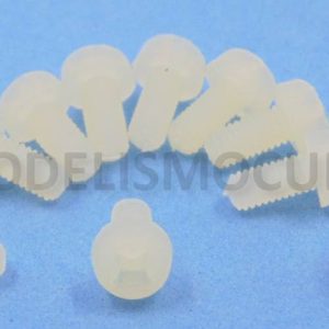 Tornillo Nylon M3x10mm Cabeza Cilindrica (10uds)