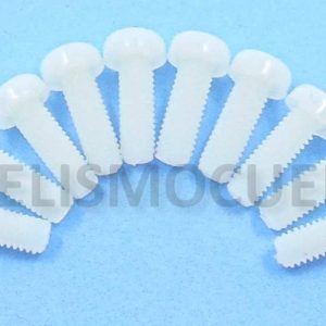 Tornillo Nylon M4x10mm Cabeza Cilindrica (10uds)