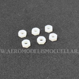 Tuerca de nylon M5 (6 uds)