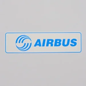 Marcapáginas con el logotipo de Airbus desde el año 2001 al 2017