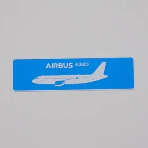 Marcapáginas con la silueta del avión Airbus A-320