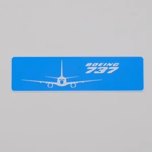 Marcapáginas con la silueta del avión Boeing 737 fabricado en PLA con impresión 3d.