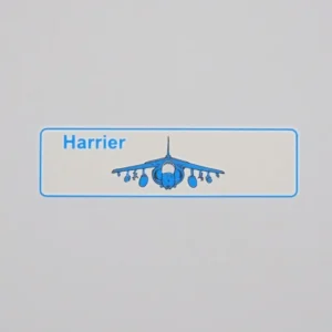 Marcapáginas con la silueta del avión AV-8B Harrier