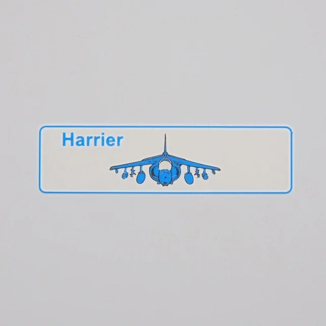 Marcapáginas con la silueta del avión AV-8B Harrier