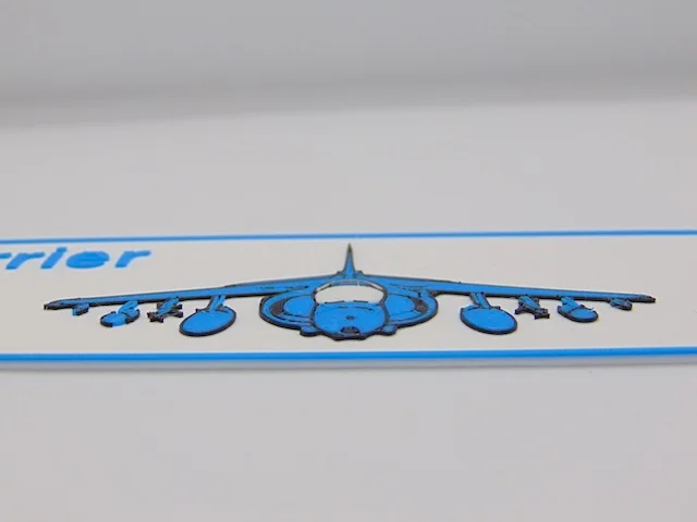 Marcapáginas con la silueta del avión AV-8B Harrier